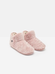 Joules Cabin Luxe Pink Faux Fur Slipper Boots - Image 6 of 7