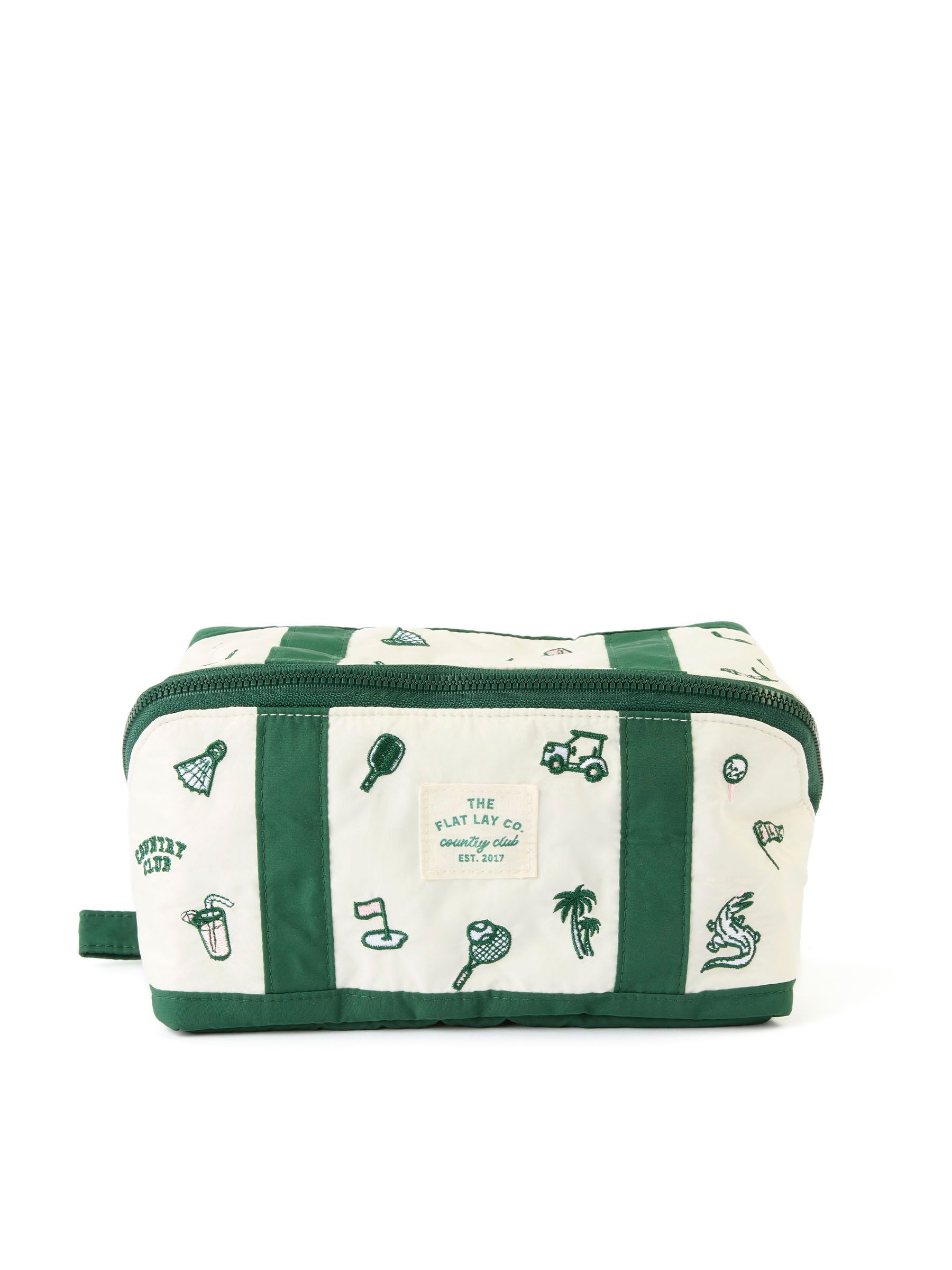 The Flat Lay Co Multicolor Women's Makeup Box Bag - Country Club - Image 6