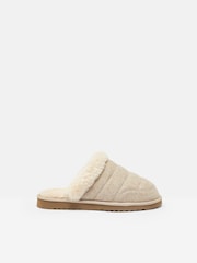 Joules Lazydays Oatmeal Fleece Lined Slippers - Image 1 of 6