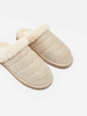 Joules Lazydays Oatmeal Fleece Lined Slippers - Image 2 of 6