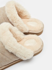 Joules Lazydays Oatmeal Fleece Lined Slippers - Image 6 of 6