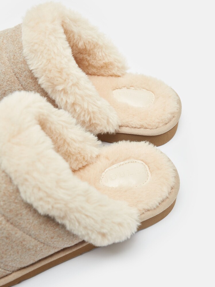 Joules Lazydays Oatmeal Fleece Lined Slippers - Image 6 of 6