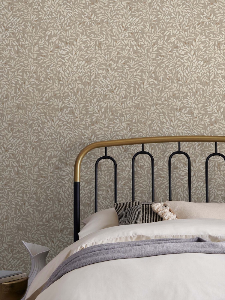 Natural Ditsy Leaf 10M Wallpaper - Image 1 of 3 Natural Ditsy Leaf 10M Wallpaper - Image 1 of 3