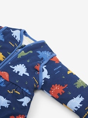 JoJo Maman Bébé Navy Dino 3.5 Tog Baby Sleeping Bag - Image 4 of 5