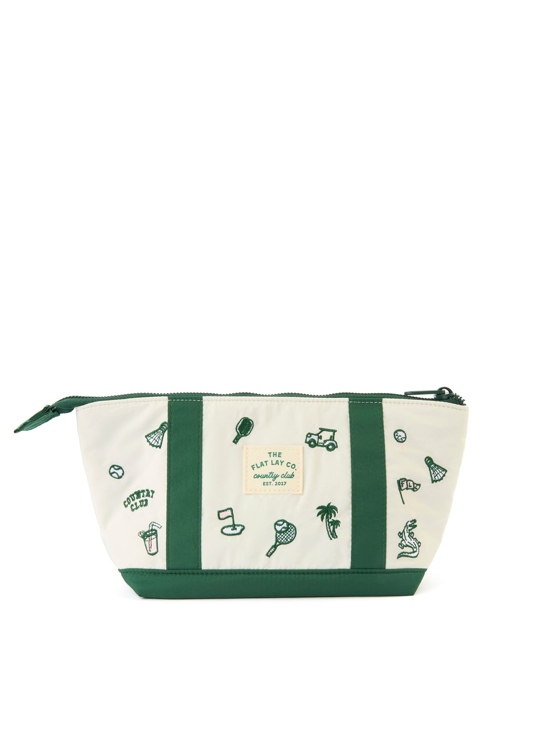 The Flat Lay Co. Unisex Country Club Marshmallow Essential Makeup Pouch - Image 1