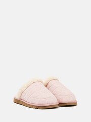 Joules Lazydays Pink Fleece Lined Slippers - Image 4 of 6