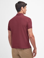Barbour® Burgundy Red 100% Cotton Classic Polo Shirt - Image 4 of 9