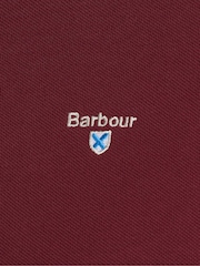 Barbour® Burgundy Red 100% Cotton Classic Polo Shirt - Image 9 of 9