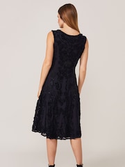 Phase Eight Blue Penelope Tapework Lace Fit And Flare Dress - Image 2 of 6