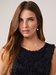 Phase Eight Blue Penelope Tapework Lace Fit And Flare Dress - Image 4 of 6