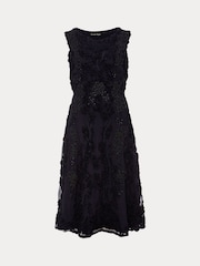 Phase Eight Blue Penelope Tapework Lace Fit And Flare Dress - Image 6 of 6