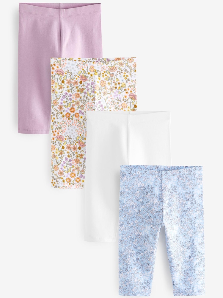 Rosa/Blau/hübsches Blümchenmuster - Cropped-Leggings (3–16 J.) - Bild 1 von 1