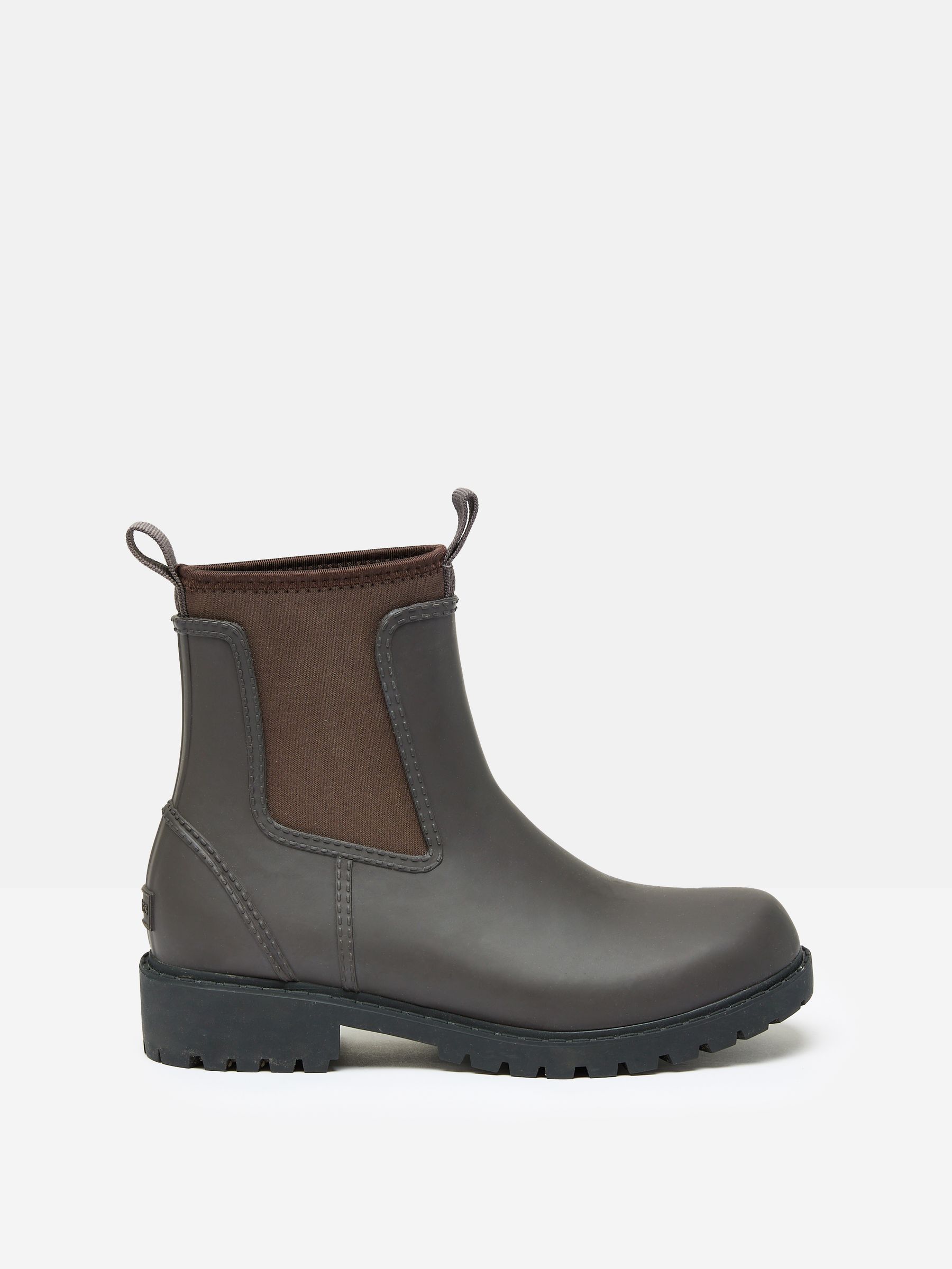Joules Oakfield Chocolate Brown Short Neoprene Lined Wellies