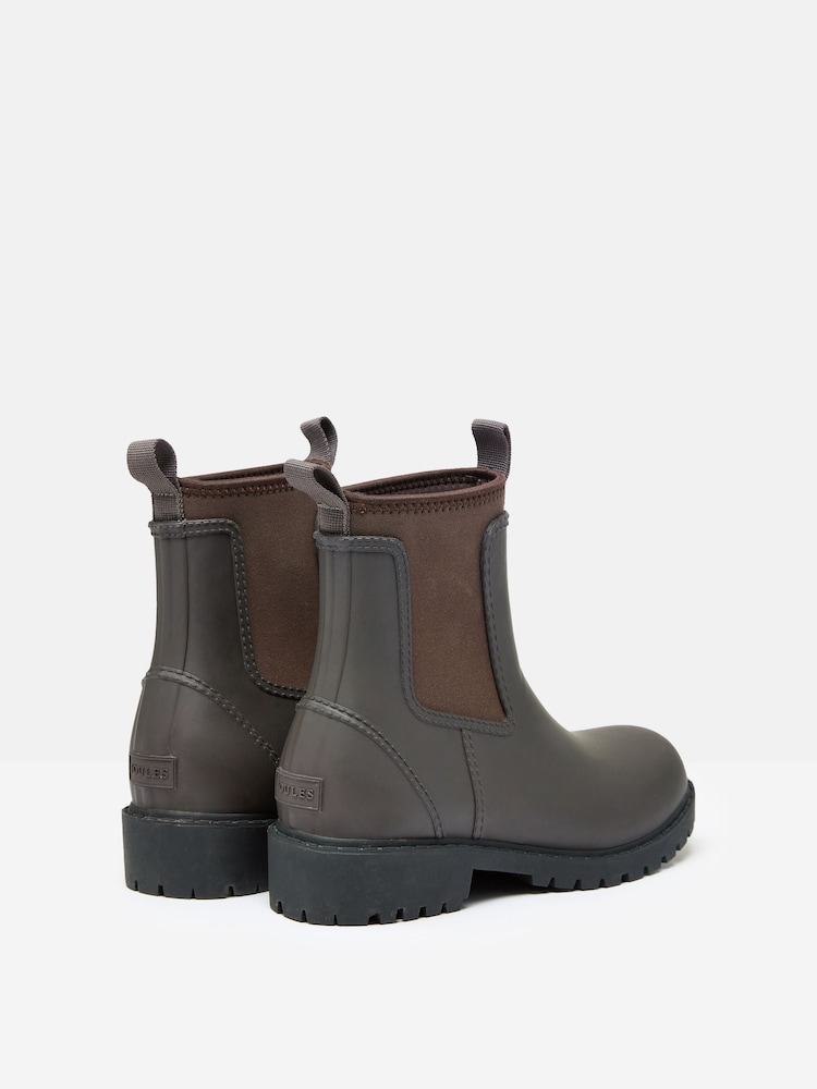 Marron chocolat - Joules Bottes en caoutchouc Oakfield courtes doublées de néoprène - Image 3 of 7