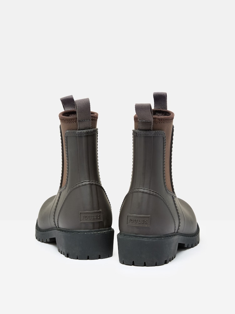 Marron chocolat - Joules Bottes en caoutchouc Oakfield courtes doublées de néoprène - Image 4 of 7