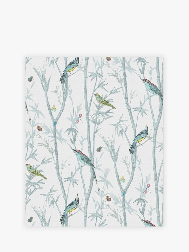 Papel pintado de 10 m con diseño de pájaros tipo jarrón chino - Imagen 2 de 4