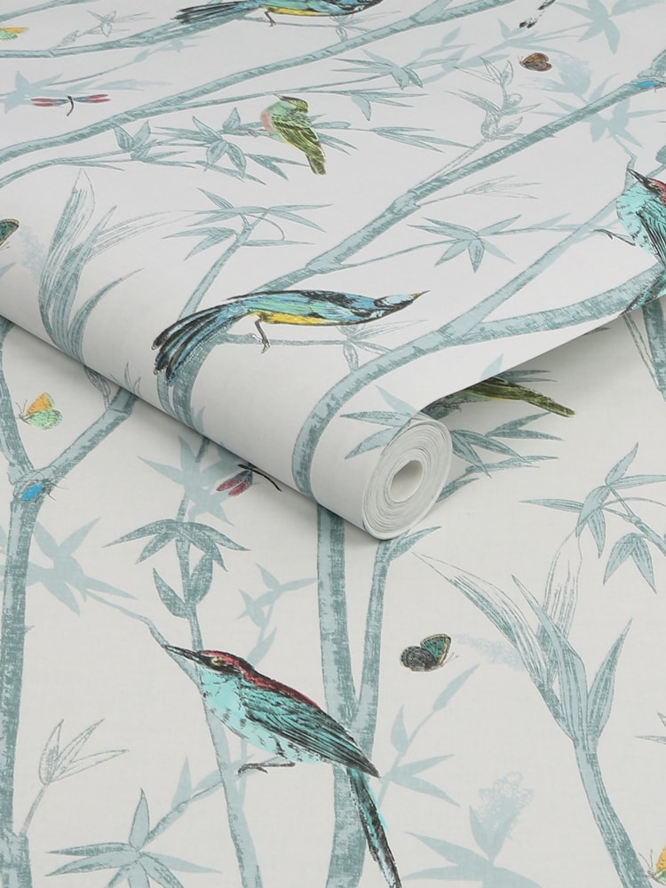 Papel pintado de 10 m con diseño de pájaros tipo jarrón chino - Imagen 4 de 4