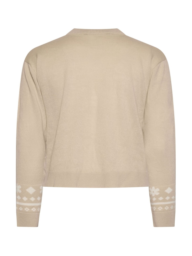 Yours Curve Brown Limited Swan Knitted Cardigan - Image 6 of 6