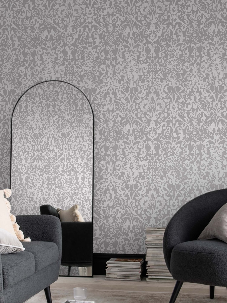 Papel pintado de 10 metros con diseño elegante de damasco - Imagen 1 de 4