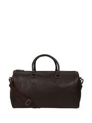 Cultured London Brown Club Leather Holdall - Image 3 of 6