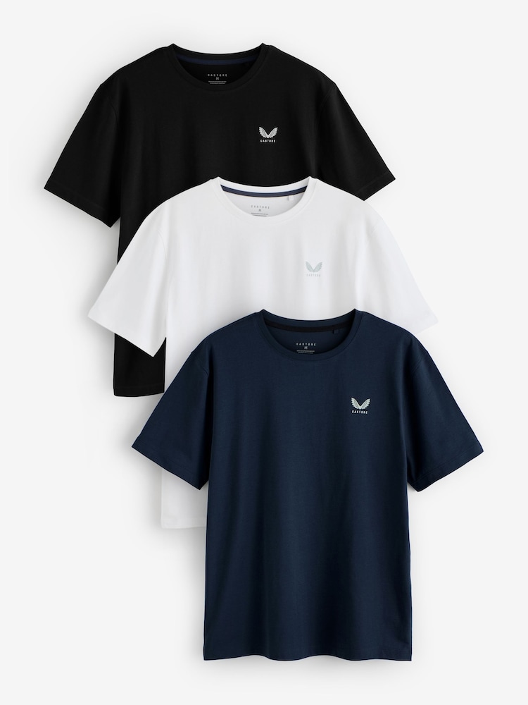 Castore Black White Navy T-Shirts 3 Pack - Image 1 of 20 Castore Black White Navy T-Shirts 3 Pack - Image 1 of 20