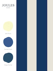 Joules Coast Blue Harborough Stripe 10M Wallpaper - Image 4 of 4