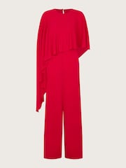 Monsoon Red Delia Drape Jumpsuit - Image 5 of 5