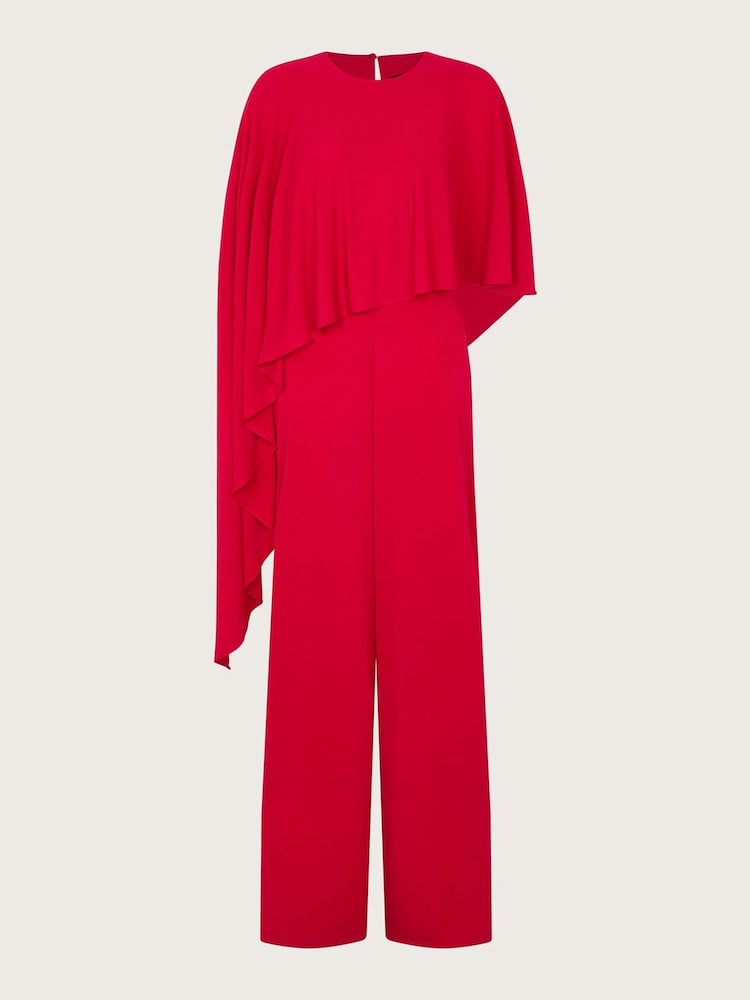 Monsoon Red Delia Drape Jumpsuit - Image 5 of 5 Monsoon Red Delia Drape Jumpsuit - Image 5 of 5