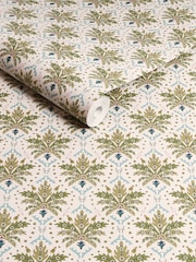 Joules Green Palm Geo Print Wallpaper 10M - Image 3 of 4