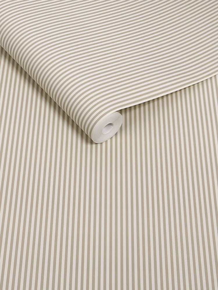 Mocha Ticking Stripe 10M Wallpaper - Imagen 5 de 5