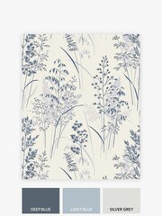 Blue Leaf Sprigs 10M Wallpaper - Image 3 of 4