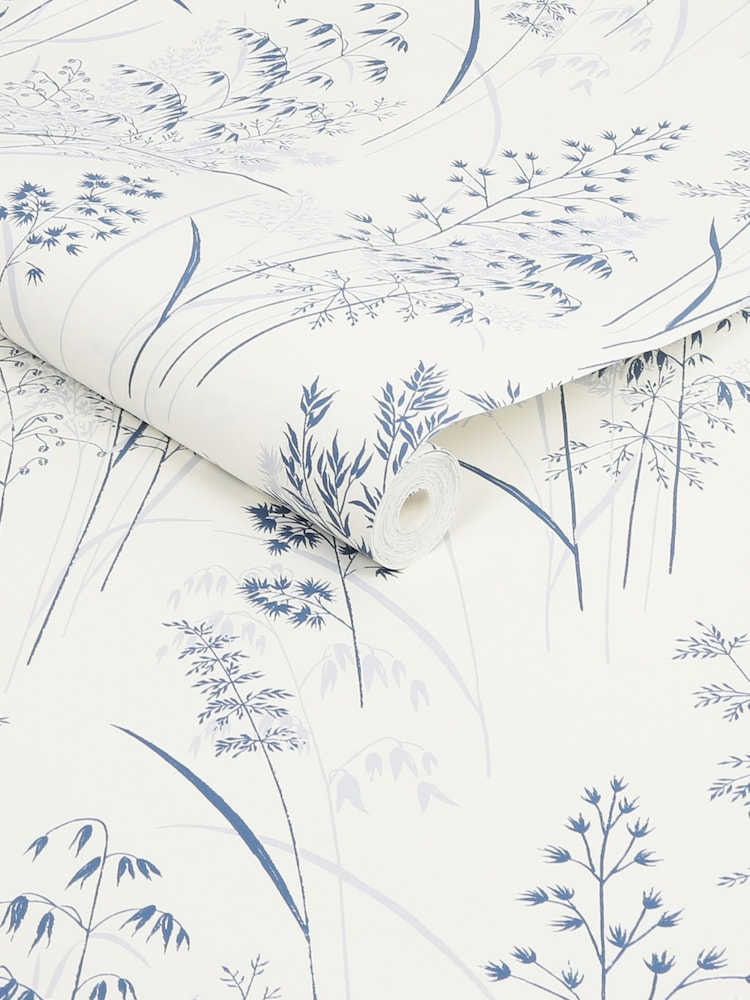 Blue Leaf Sprigs 10M Wallpaper - Image 4 of 4 Blue Leaf Sprigs 10M Wallpaper - Image 4 of 4