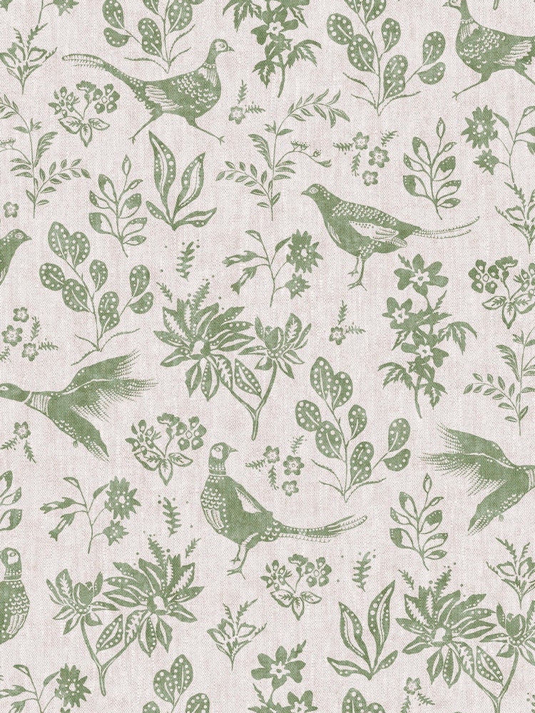 Joules Green Pheasant Print 10M Wallpaper - Image 2 of 4 Joules Green Pheasant Print 10M Wallpaper - Image 2 of 4