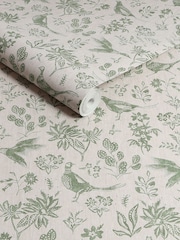 Joules Green Pheasant Print 10M Wallpaper - Image 3 of 4