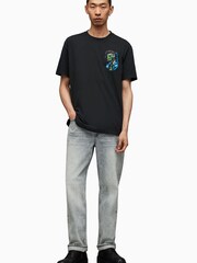 AllSaints Black Skeddy Crew T-Shirt - Image 3 of 6