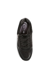 Pavers Wide Fit Black Trainers - Image 4 of 5