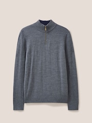 White Stuff Grey Newport Merino Funnel Jumper - Image 5 of 6