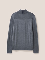 White Stuff Grey Newport Merino Funnel Jumper - Image 6 of 6