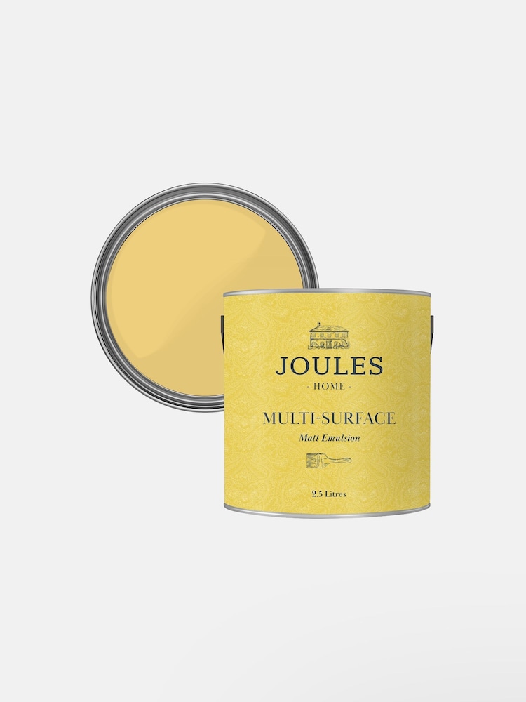 Joules Yellow Multi Surface Matt Emulsion 2.5L Paint - Image 4 of 4 Joules Yellow Multi Surface Matt Emulsion 2.5L Paint - Image 4 of 4