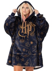 Vanilla Underground Dark Blue Harry Potter Ladies Blanket Hoodie - Image 1 of 5