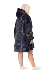 Vanilla Underground Dark Blue Harry Potter Ladies Blanket Hoodie - Image 2 of 5