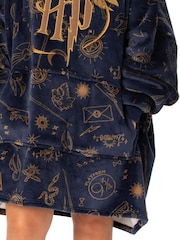 Vanilla Underground Dark Blue Harry Potter Ladies Blanket Hoodie - Image 3 of 5