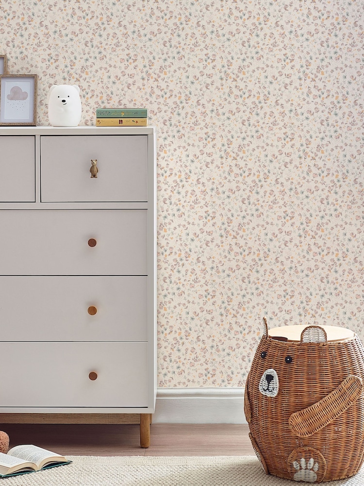 Cream Calm Ditsy Floral 10M Wallpaper - Image 2 of 6