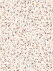 Cream Calm Ditsy Floral 10M Wallpaper - Image 6 of 6