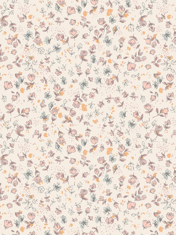 Cream Calm Ditsy Floral 10M Wallpaper - Image 6 of 6