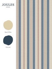 Joules Blue Grove Stripe Wallpaper 10M - Image 4 of 4