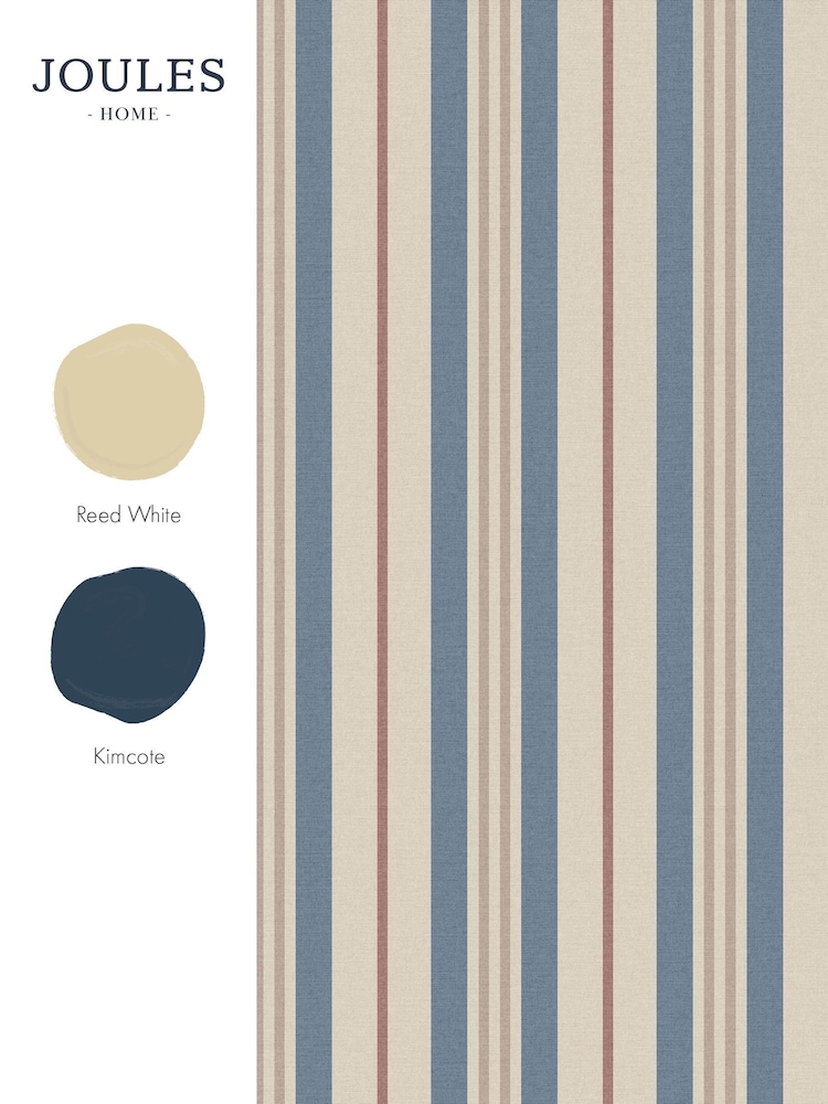 Joules Blue Grove Stripe Wallpaper 10M - Image 4 of 4 Joules Blue Grove Stripe Wallpaper 10M - Image 4 of 4