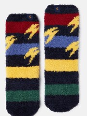 Joules Lightning Bolt Navy Harry Potter™ Fluffy Lounge Socks - Image 1 of 3