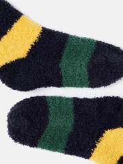Joules Lightning Bolt Navy Harry Potter™ Fluffy Lounge Socks - Image 2 of 3