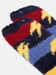 Joules Lightning Bolt Navy Harry Potter™ Fluffy Lounge Socks - Image 3 of 3